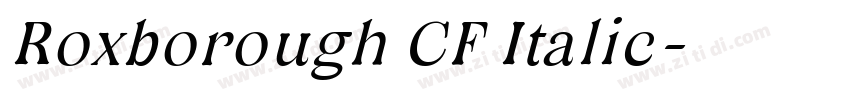Roxborough CF Italic字体转换